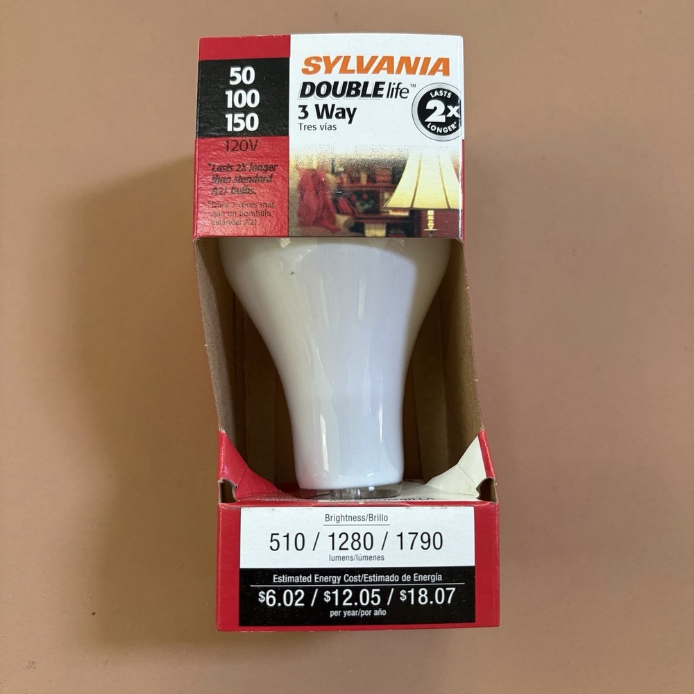 Sylvania Doublelife 3-way Interior Light Bulb 50/100/150 120v s86756 A21